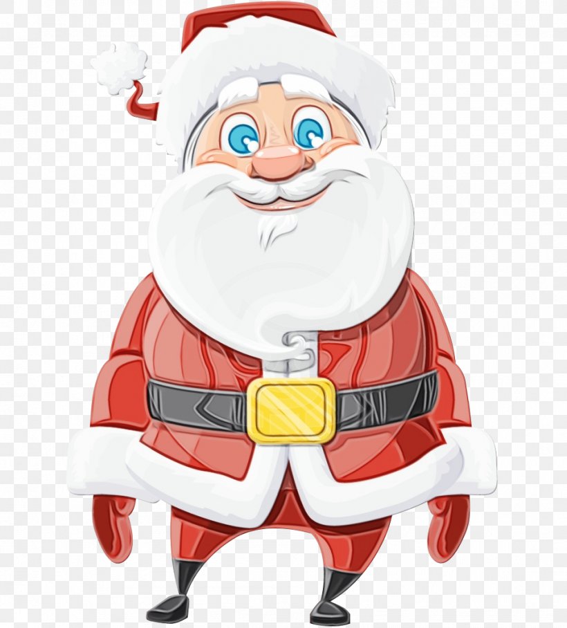 Santa Claus Cartoon, PNG, 957x1060px, Watercolor, Cartoon, Christmas, Christmas Ornament, Paint Download Free