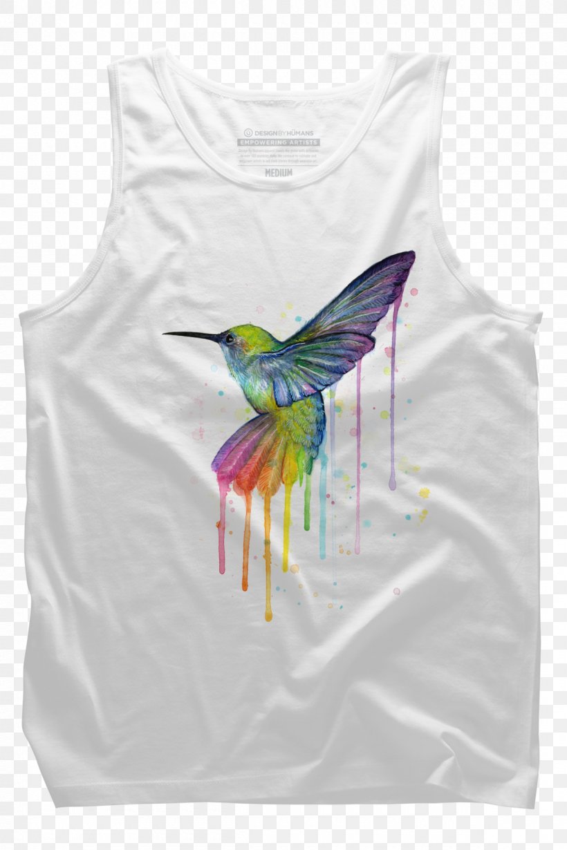 Hummingbird T-shirt Watercolor Painting Art, PNG, 1200x1800px, Hummingbird, Archan Nair, Art, Artist, Beak Download Free