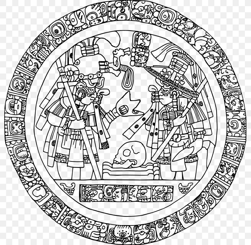 Maya Civilization Drawing Clip Art, PNG, 791x800px, Maya Civilization, Ancient Maya Art, Area, Art, Black And White Download Free