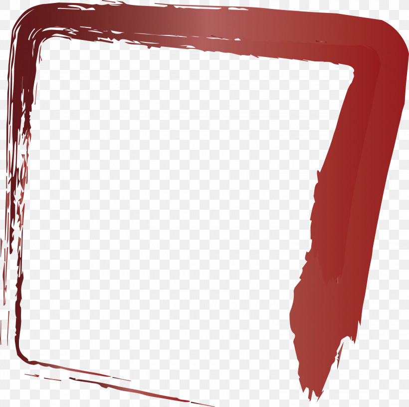 Red Rectangle, PNG, 3000x2983px, Brush Frame, Frame, Rectangle, Red, Watercolor Frame Download Free