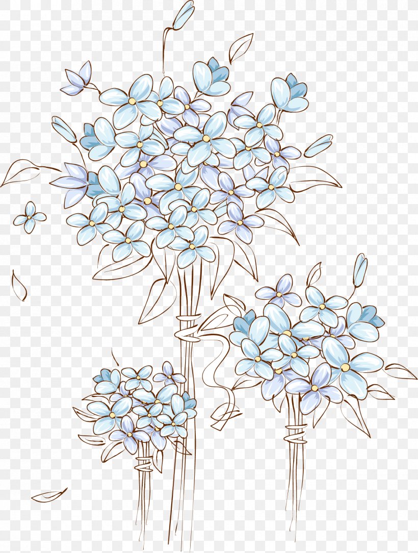 Computer File, PNG, 1730x2288px, French Hydrangea, Blue, Branch, Color, Flora Download Free