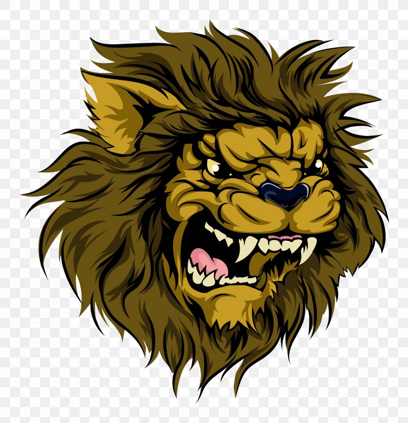 Lion Logo Mascot Illustration, PNG, 1833x1906px, Lion, Big Cats, Carnivoran, Cartoon, Cat Like Mammal Download Free
