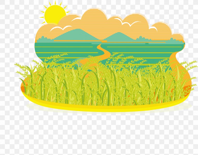 Paddy Field Rice Oryza Sativa Clip Art, PNG, 2399x1889px, Paddy Field, Agriculture, Area, Commodity, Crop Download Free