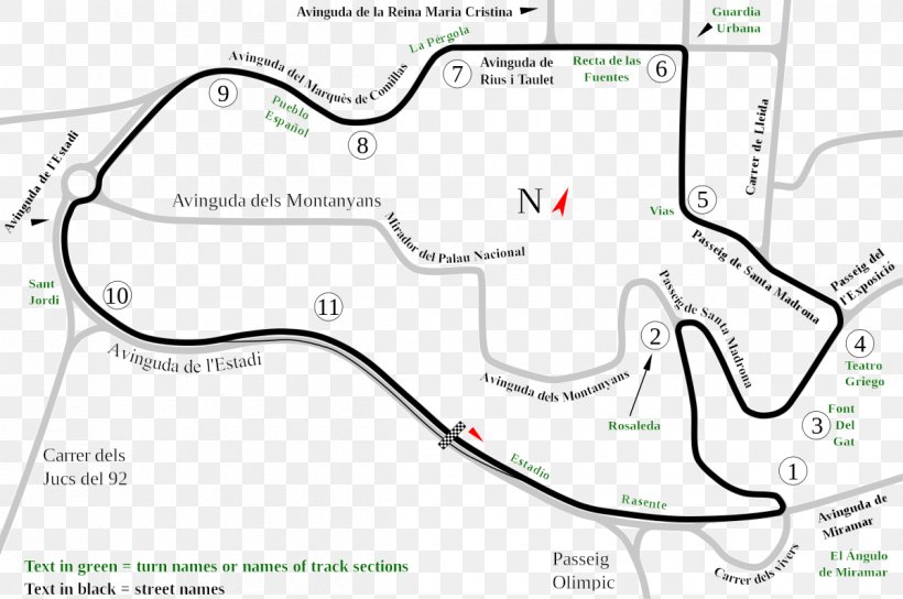 Montjuïc Circuit Formula 1 Race Track Autodromo Nazionale Monza, PNG, 1200x797px, Formula 1, Area, Auto Racing, Autodromo Nazionale Monza, Barcelona Download Free