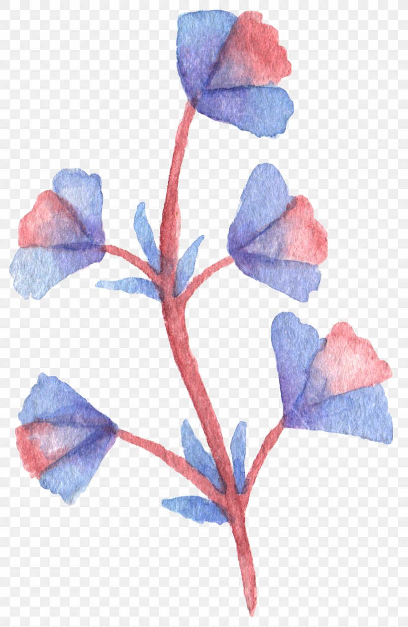 Inkstick Watercolor Painting Flower, PNG, 1148x1766px, Inkstick, Art, Blue, Drawing, Flower Download Free