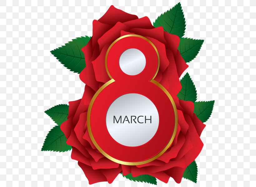 International Women's Day March 8 Greeting & Note Cards Clip Art, PNG, 569x600px, March 8, Christmas Ornament, Flower, Fotosearch, Garden Roses Download Free