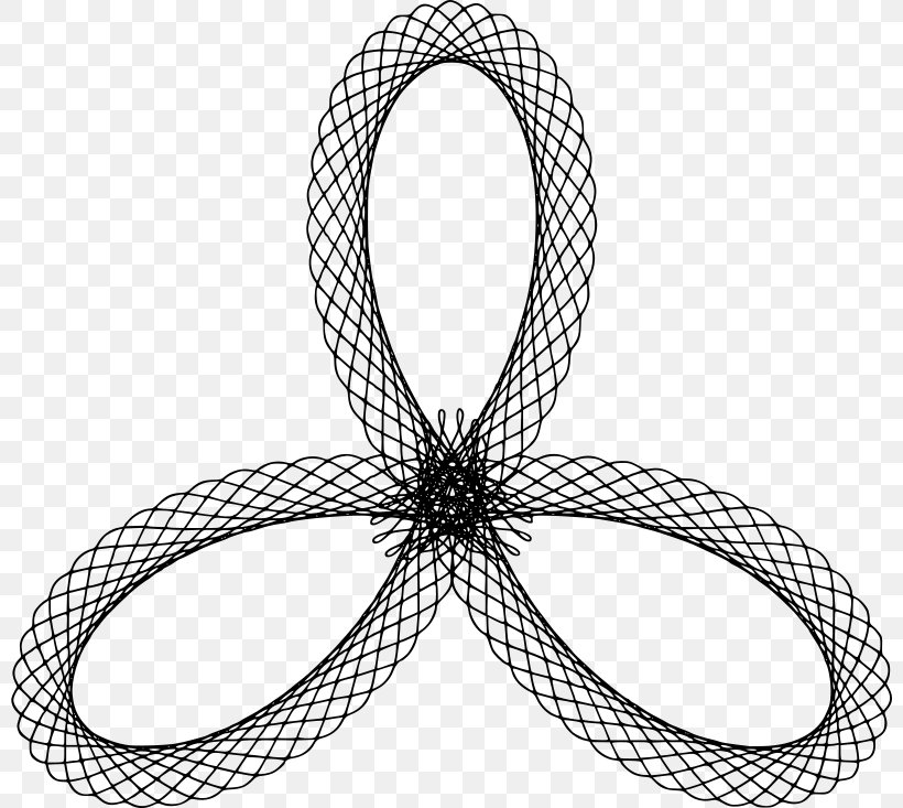 Line Hypocycloid Roulette Curve Spirograph, PNG, 800x733px, Hypocycloid, Black And White, Curve, Green, Hardware Accessory Download Free