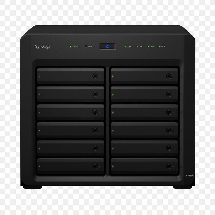 Network Storage Systems Synology DiskStation DS3615xs Synology Disk Station DS3617xs Synology DiskStation DS2415+ Synology RS18017XS+, PNG, 1280x1280px, Network Storage Systems, Computer Component, Data Storage, Data Storage Device, Disk Array Download Free