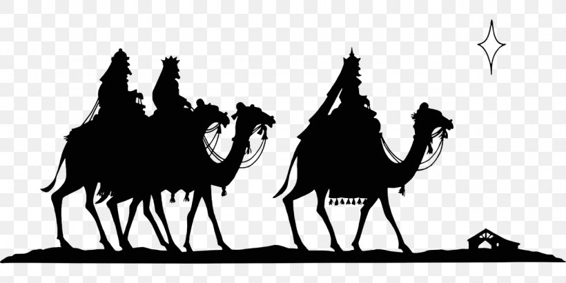 Biblical Magi Bethlehem Nativity Of Jesus Christmas Clip Art, PNG, 1280x640px, 3 Wise Men, Biblical Magi, Arabian Camel, Bethlehem, Black And White Download Free