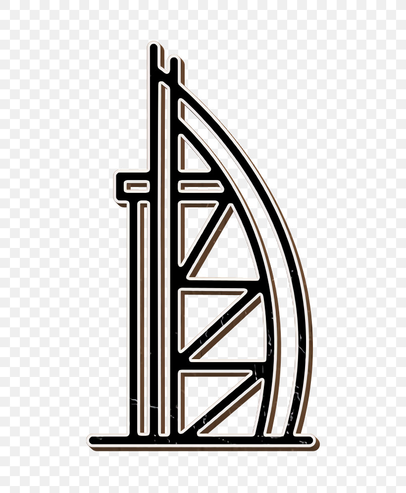 Burj Al Arab Icon Dubai Icon Monuments Icon, PNG, 572x994px, Burj Al Arab Icon, Angle, Dubai Icon, Geometry, Line Download Free
