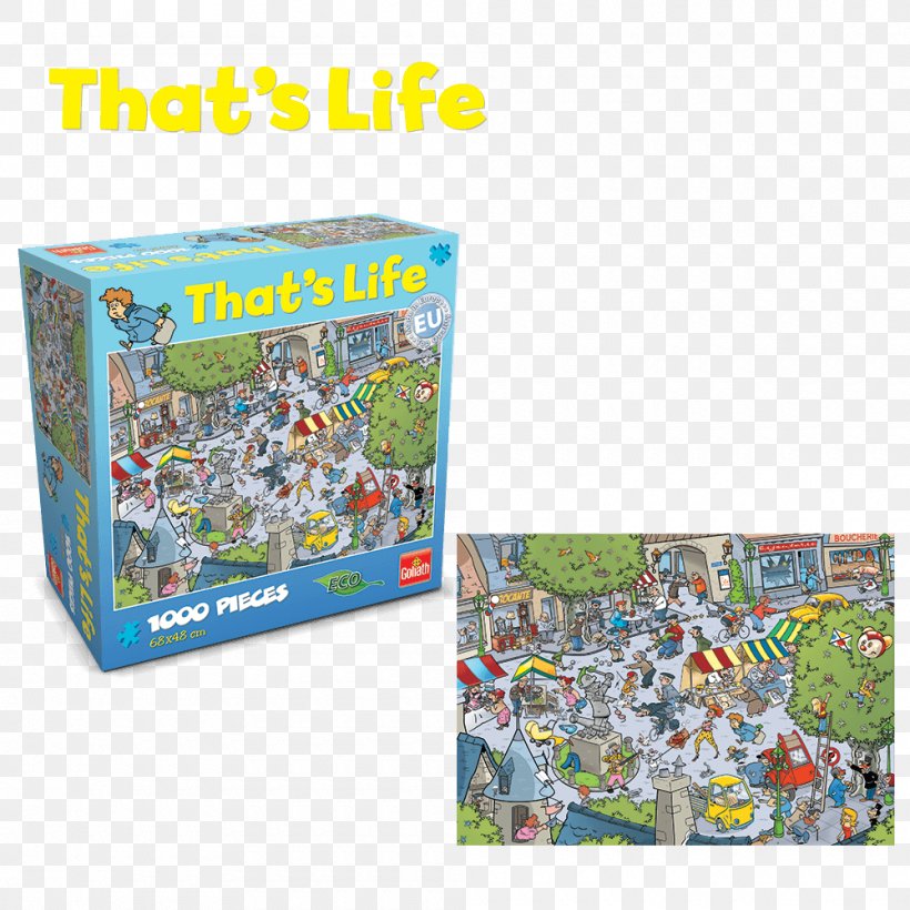 Jigsaw Puzzles Toy Game That's Life, PNG, 1000x1000px, Jigsaw Puzzles, Entertainment, Game, Goliath Toys, Jan Van Haasteren Download Free