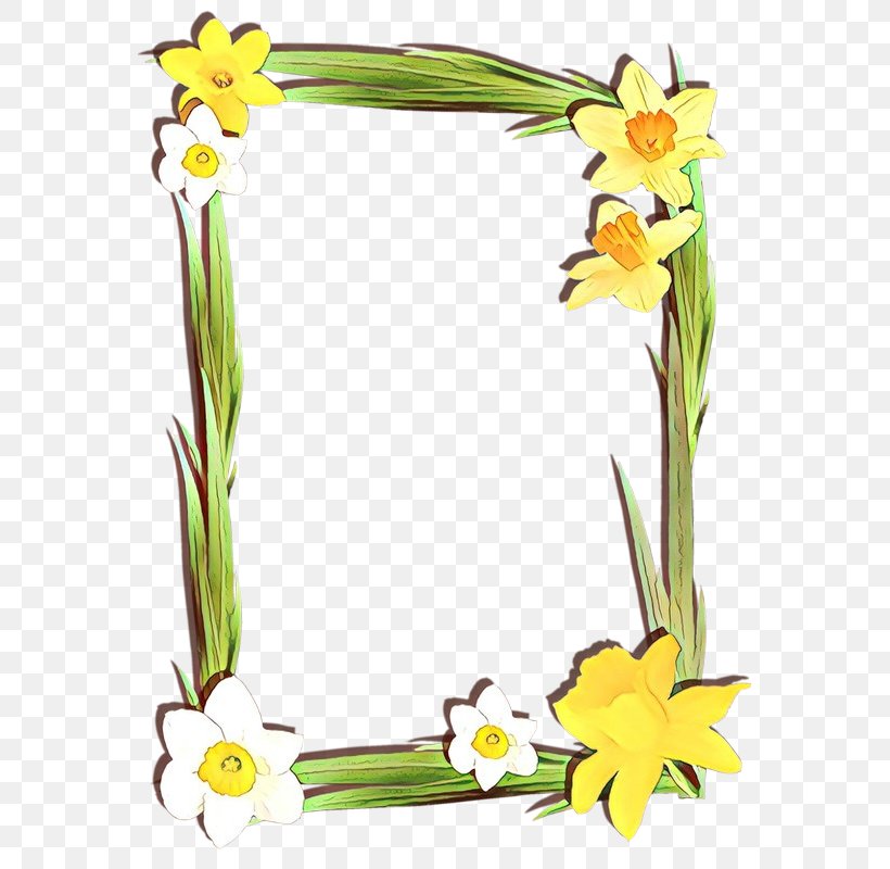 Flower Frame, PNG, 565x800px, Cartoon, Cut Flowers, Floral Design, Flower, Narcissus Download Free