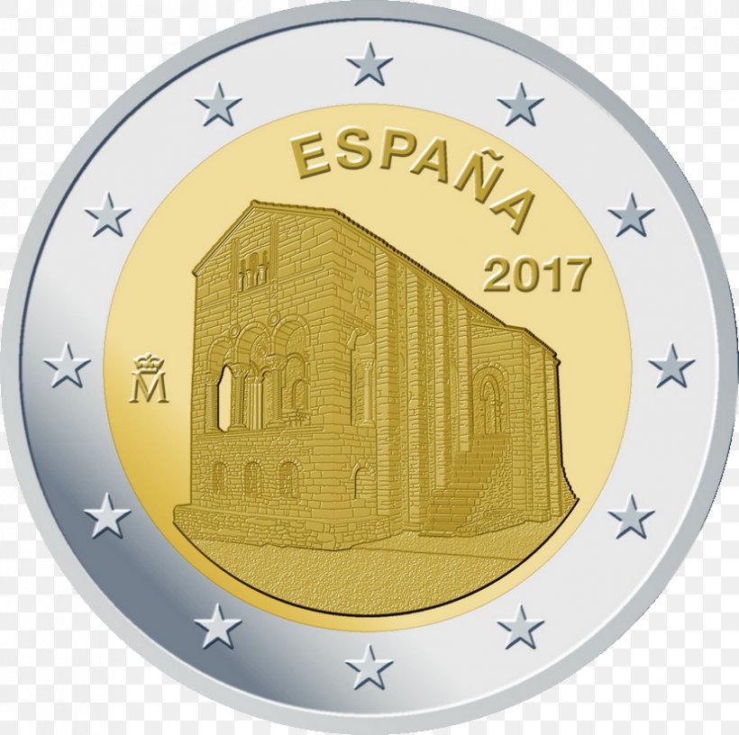 Spain 2 Euro Coin Euro Coins Commemorative Coin, PNG, 829x825px, 2 Euro Coin, Spain, Banknote, Bimetallic Coin, Coin Download Free