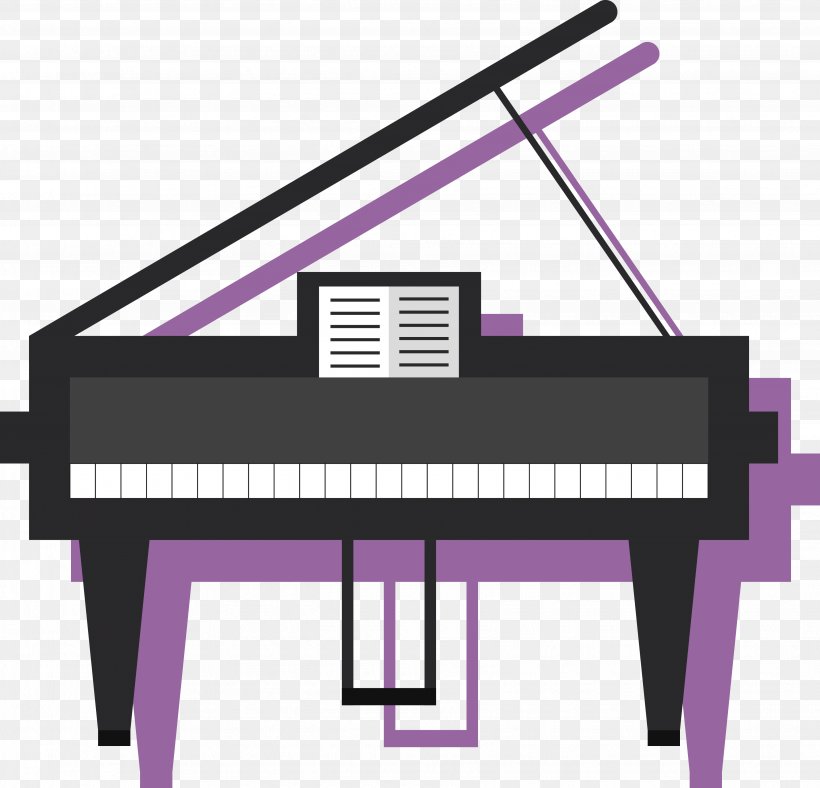 Piano Musical Keyboard Cartoon Drawing, PNG, 3707x3566px, Watercolor, Cartoon, Flower, Frame, Heart Download Free