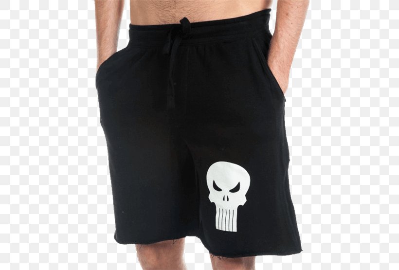 Trunks T-shirt Punisher Waist Shorts, PNG, 555x555px, Trunks, Active Shorts, Black, Black M, Clothing Download Free