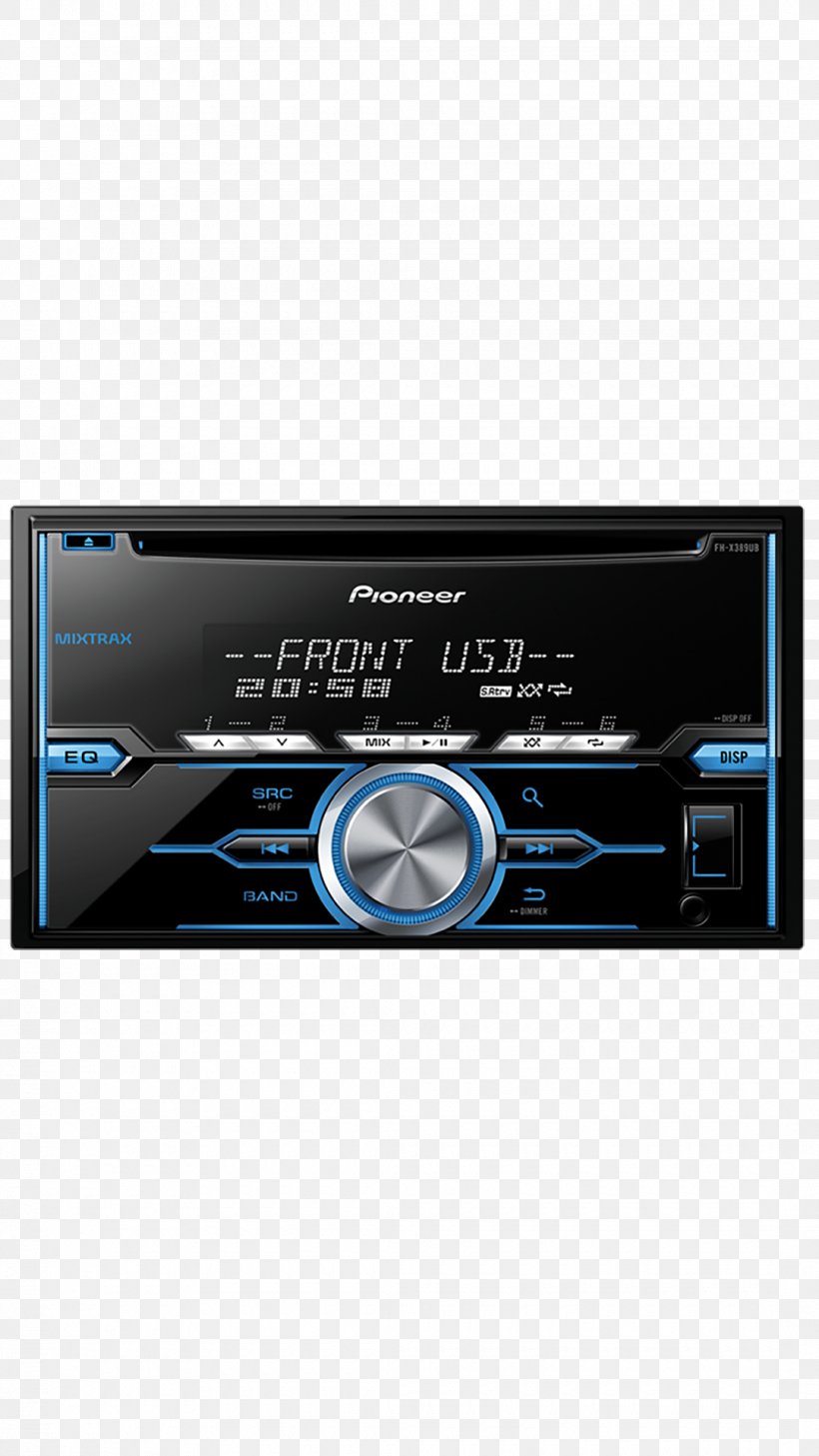 Pioneer FH-X720BT Double Din Car Stereo For MIXTRAX EZ/iPod/iPhone And Android Media Access Vehicle Audio ISO 7736, PNG, 1080x1920px, Car, Audio, Automotive Exterior, Automotive Head Unit, Brand Download Free