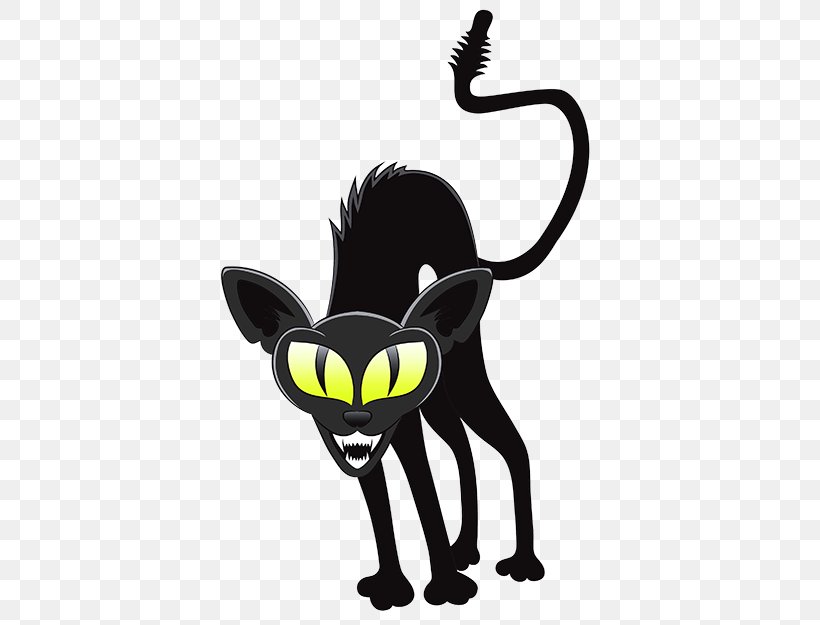 Black Cat Kitten Halloween Clip Art, PNG, 400x625px, Cat, Animation, Big Cats, Black, Black Cat Download Free