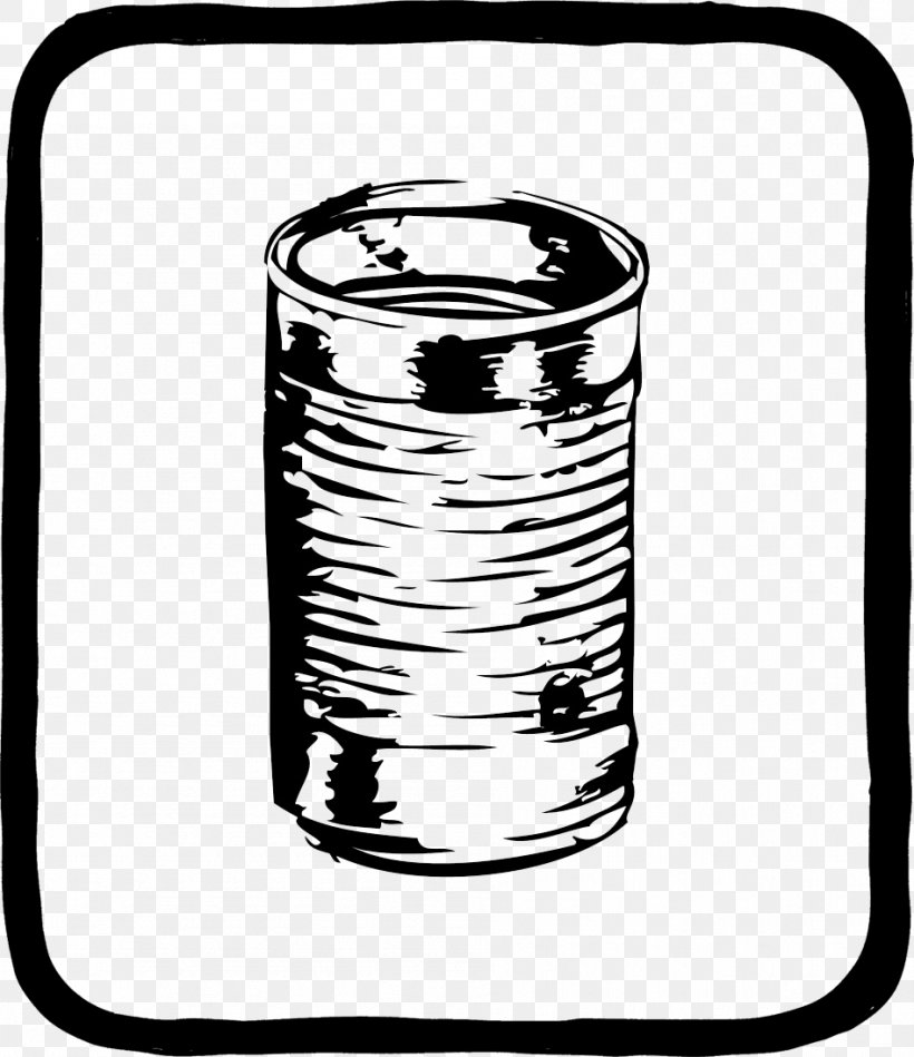 Coffee Beverage Can Drawing Tin Can Clip Art, PNG, 947x1096px, Coffee, Aluminum Can, Beverage Can, Black And White, Can Stock Photo Download Free