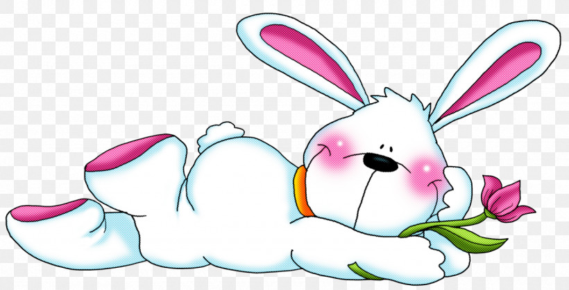 Easter Bunny, PNG, 1280x655px, Cartoon, Animal Figure, Easter Bunny, Pink, Rabbit Download Free