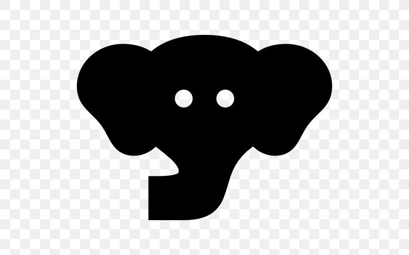 Elephant Animal Clip Art, PNG, 512x512px, Elephant, Animal, Black And White, Elephants And Mammoths, Head Download Free