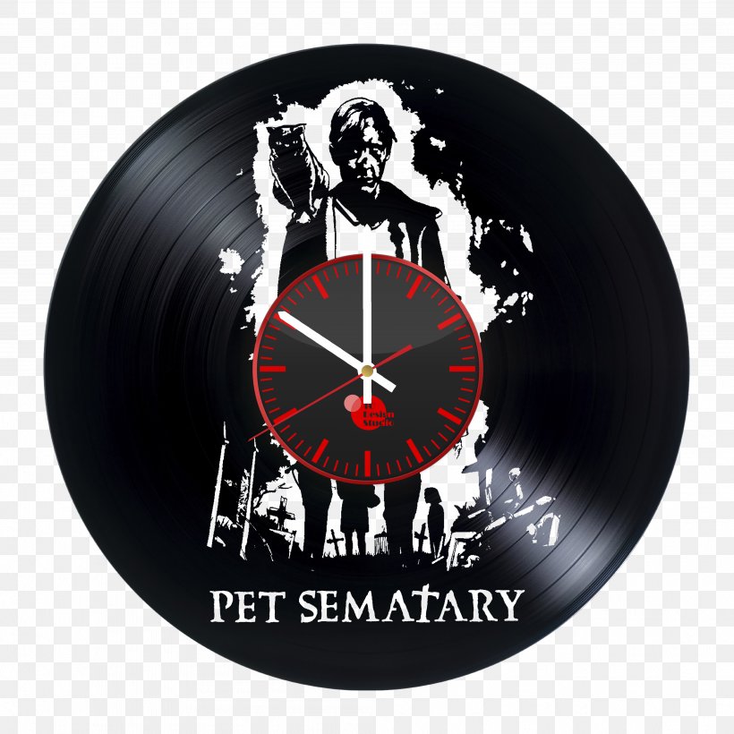 Pet Sematary Clock Novel Wall Decal Phonograph Record, PNG, 4016x4016px, Pet Sematary, Art, Bestseller, Clock, Gift Download Free