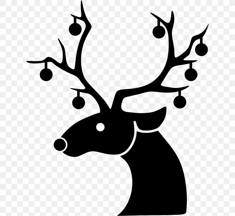 Reindeer Clip Art, PNG, 638x752px, Reindeer, Antler, Black And White, Branch, Christmas Download Free