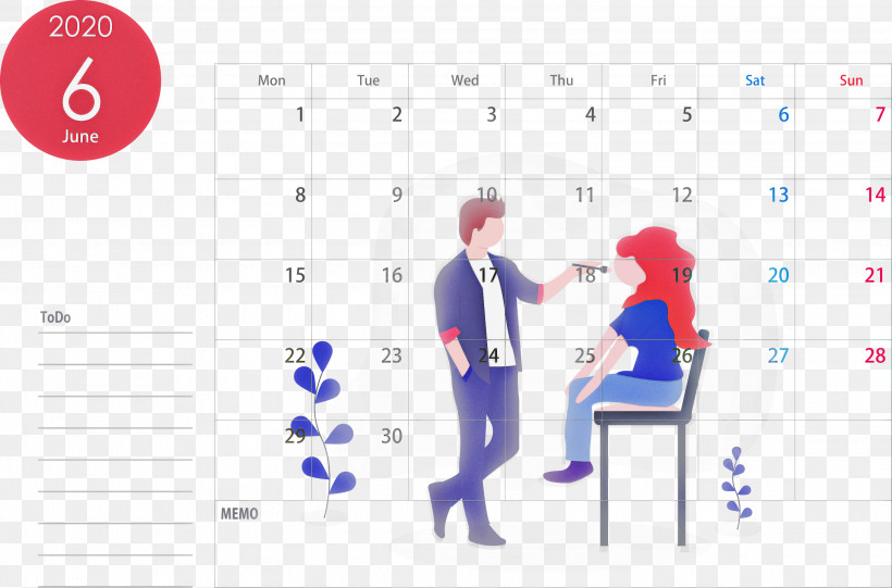 June 2020 Calendar 2020 Calendar, PNG, 3000x1982px, 2020 Calendar, June 2020 Calendar, Gesture, Line, Logo Download Free