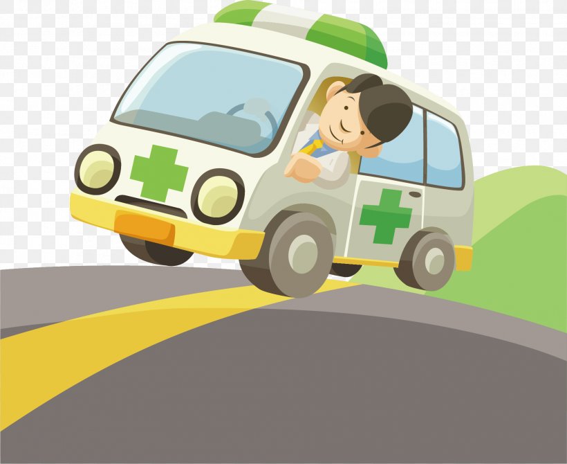 Ambulance Cartoon, PNG, 1906x1558px, Ambulance, Automotive Design, Brand, Car, Cartoon Download Free