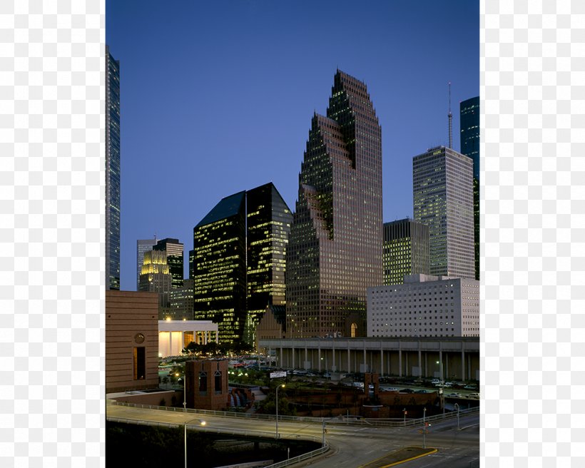 Bank Of America Center Skyscraper Houston Skyline District 500 West Madison Building, PNG, 1000x800px, Bank Of America Center, Apartment, Architecture, Bank Of America, Building Download Free