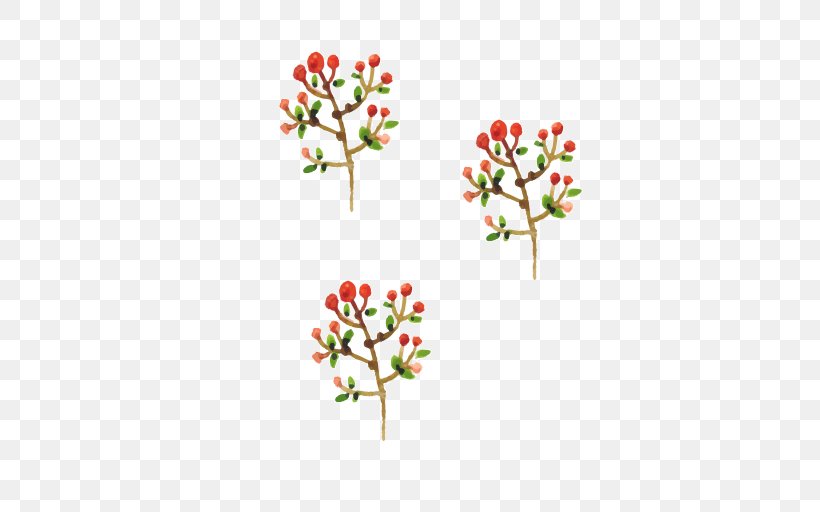 Christmas Watercolor Painting Computer File, PNG, 500x512px, Watercolor Flowers, Area, Branch, Christmas, Flora Download Free