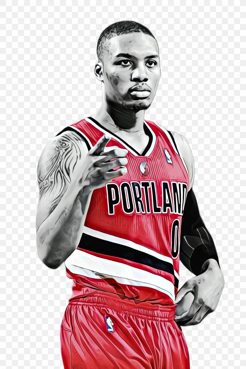 Damian Lillard, PNG, 1632x2448px, Watercolor, Ball Game, Basketball, Basketball Player, Damian Lillard Download Free