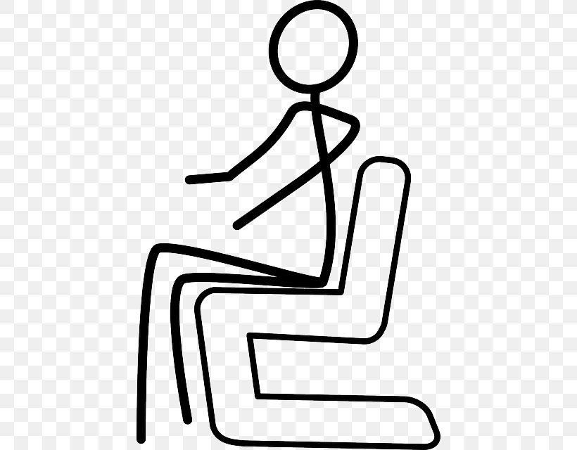 Stick Figure Chair Sitting Clip Art, PNG, 432x640px, Stick Figure, Area, Artwork, Black And White, Chair Download Free