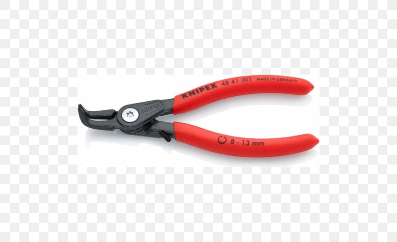 Diagonal Pliers Hand Tool Retaining Ring Knipex, PNG, 500x500px, Diagonal Pliers, Alicates Universales, Circlip, Electronics Accessory, Hand Tool Download Free