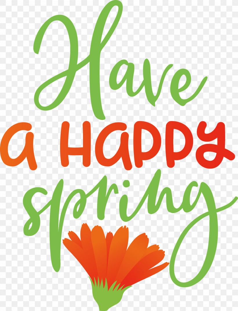 Spring Have A Happy Spring, PNG, 2288x2999px, Spring, Calligraphy, Cut Flowers, Floral Design, Leaf Download Free