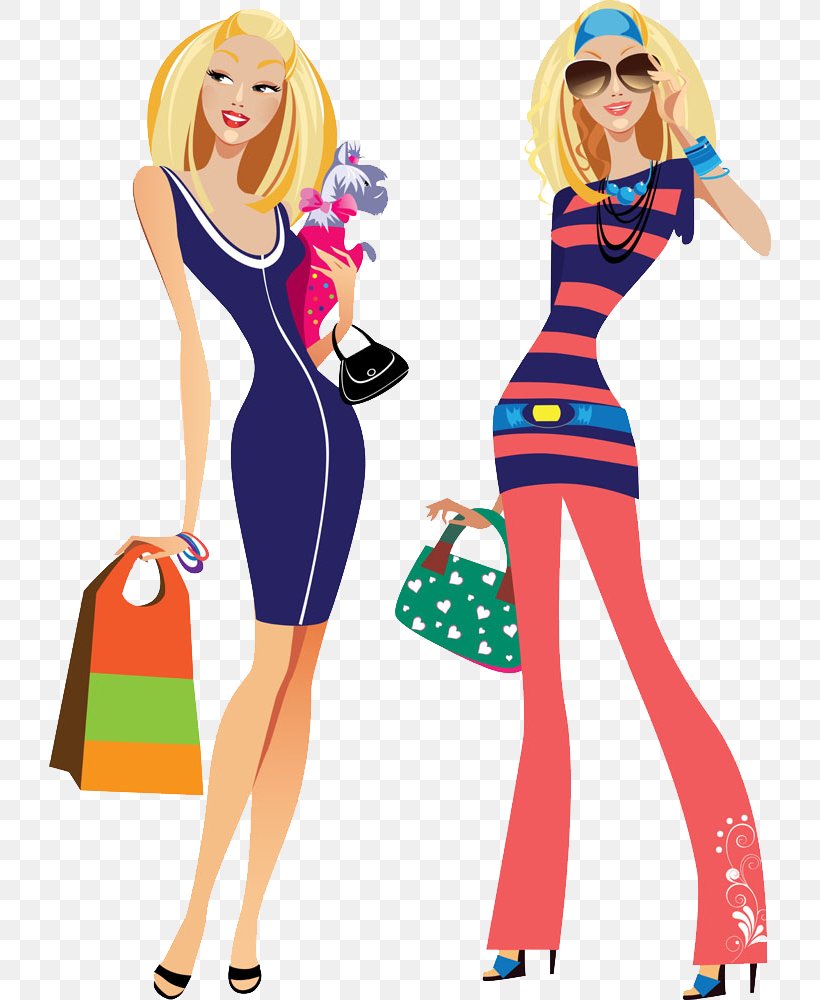 Fashion Shopping Drawing Illustration, PNG, 722x1000px, Watercolor, Cartoon, Flower, Frame, Heart Download Free