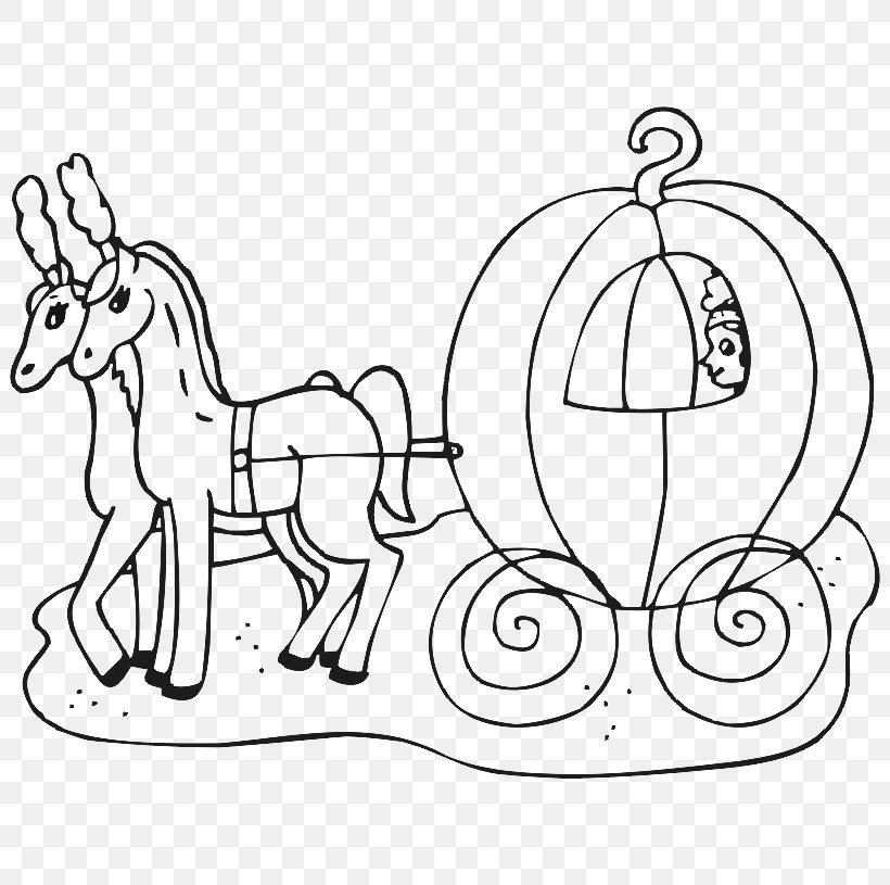 Cinderella Coloring Book Carriage Child, PNG, 815x815px, Cinderella, Area, Art, Baby Transport, Black And White Download Free