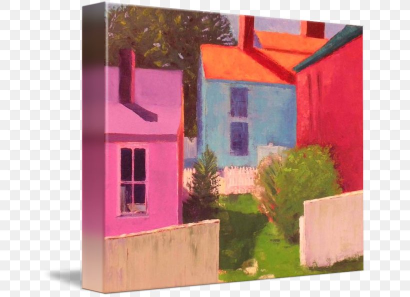 Painting House Pink M Property, PNG, 650x593px, Painting, Dollhouse, Facade, Home, House Download Free