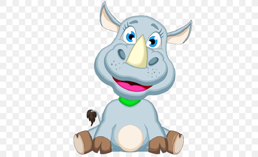 Rhinoceros Hippopotamus Clip Art, PNG, 500x500px, Rhinoceros, Carnivoran, Cartoon, Cattle Like Mammal, Cow Goat Family Download Free