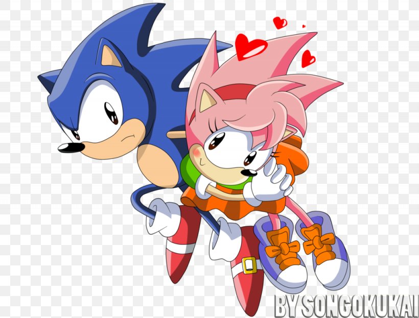Sonic & Sega All-Stars Racing Amy Rose Sonic CD Shadow The Hedgehog SegaSonic The Hedgehog, PNG, 1025x779px, Watercolor, Cartoon, Flower, Frame, Heart Download Free