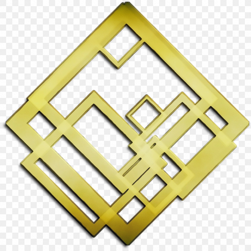01504 Yellow Line Symbol M, PNG, 1030x1030px, Watercolor, Brass, Geometry, Line, M Download Free