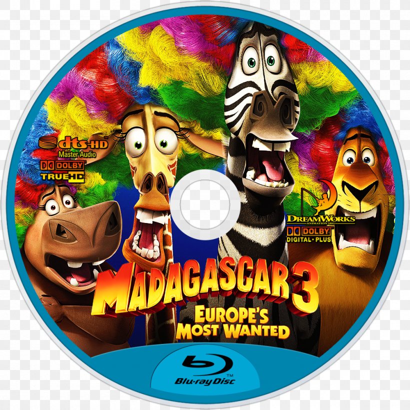 Blu-ray Disc DVD Madagascar Film Compact Disc, PNG, 1000x1000px, 3d Film, Bluray Disc, Compact Disc, Dvd, Film Download Free