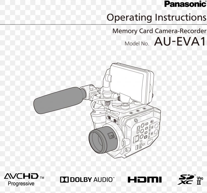 Panasonic AU-EVA1 5.7K Super 35mm Cinema Camera Product Manuals DJI Ronin DJI-RONIN-S Owner's Manual, PNG, 1780x1664px, Product Manuals, Black And White, Brand, Computer Hardware, Hardware Download Free