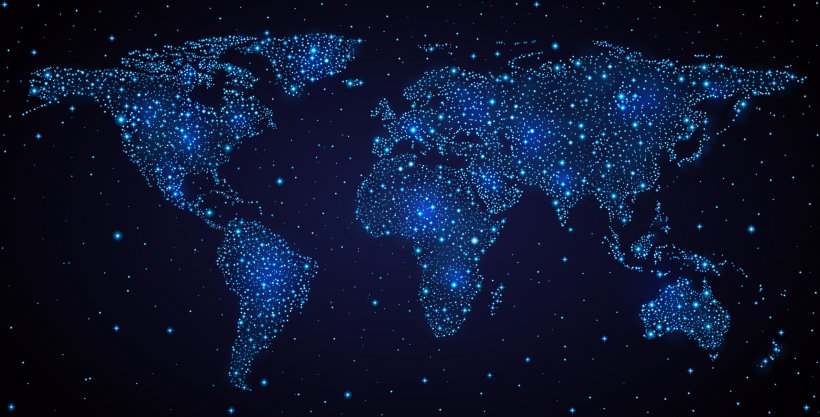 World Map Illustration, PNG, 2535x1291px, World, Astronomical Object, Blue, Constellation, Earth Download Free