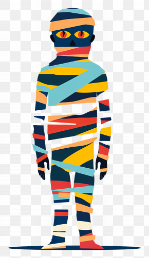 Mummy - Colorful Mummy Character For Halloween PNG
