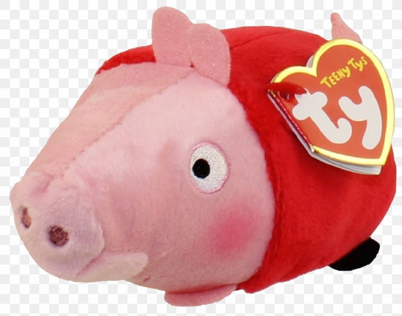 Pig Beanie Babies Ty Inc. Stuffed Animals & Cuddly Toys, PNG, 899x708px, Watercolor, Cartoon, Flower, Frame, Heart Download Free