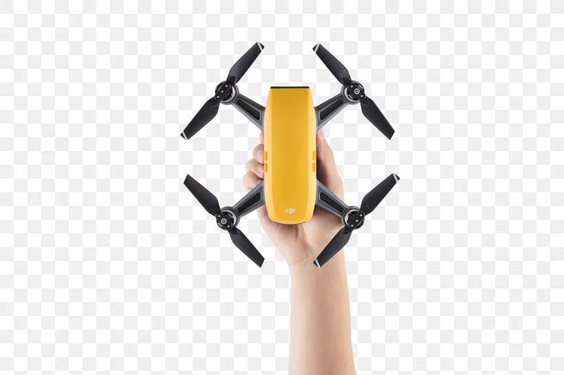 DJI Spark Gimbal Unmanned Aerial Vehicle Yellow, PNG, 3038x2026px, Dji Spark, Camera, Color, Dji, Gimbal Download Free
