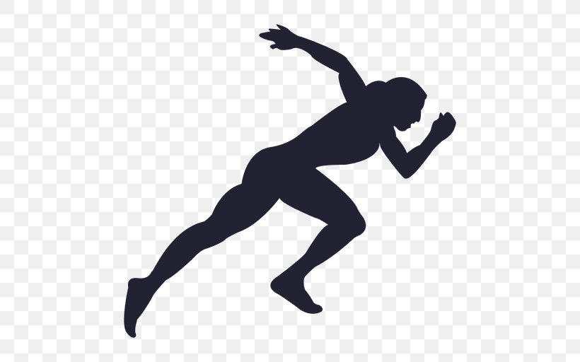 Silhouette Sprint Sport, PNG, 512x512px, Silhouette, Arm, Footwear, Hip, Human Behavior Download Free