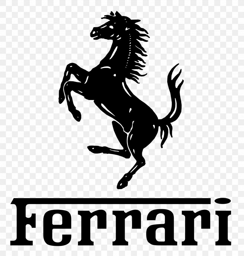 Ferrari S.p.A. Car Logo Vector Graphics, PNG, 3078x3221px, Ferrari Spa, Black And White, Brand, Car, Decal Download Free