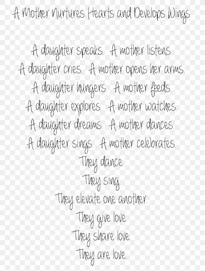 Daughter Mother Document Quotation Dance, PNG, 880x1163px, Daughter, Area, Black And White, Butterfly, Calligraphy Download Free