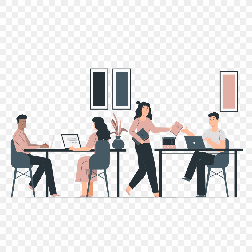 Team Teamwork, PNG, 2000x2000px, Team, Angle, Cartoon, Chair, Desk Download Free